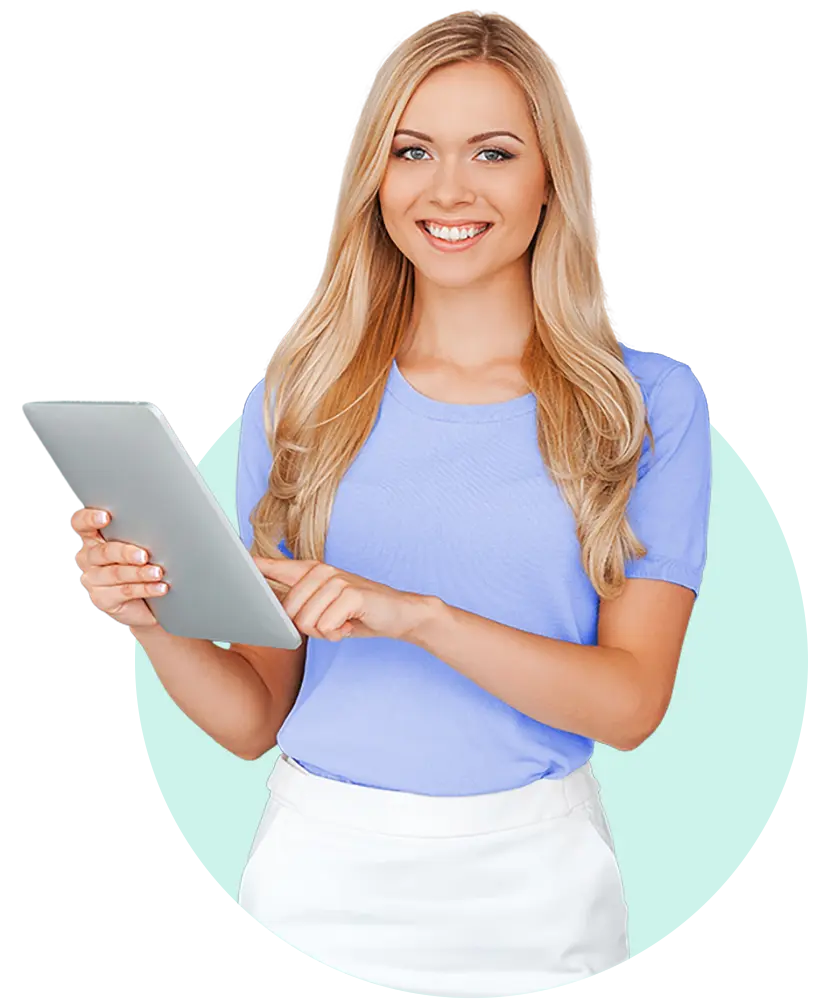 Woman with tablet